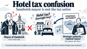 No, Sandwich’s Mayor is not setting a hotel tax