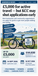 Kent repeats £5,000 travel grants after £44,030 pilot